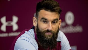 BIRMINGHAM, ENGLAND - APRIL 21: Mile Jedinak of Aston Villa talks to the press during a press conference at the club's training ground at Bodymoor Heath on April 21, 2017 in Birmingham, England. (Photo by Neville Williams/Aston Villa FC via Getty Images)