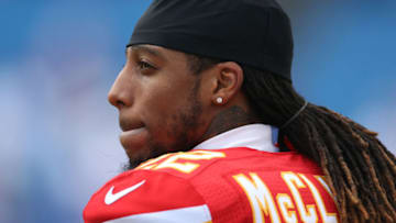 ORCHARD PARK, NY - NOVEMBER 3: Dexter McCluster #22 of the Kansas City Chiefs warms up before NFL game action against the Buffalo Bills at Ralph Wilson Stadium on November 3, 2013 in Orchard Park, New York. (Photo by Tom Szczerbowski/Getty Images)