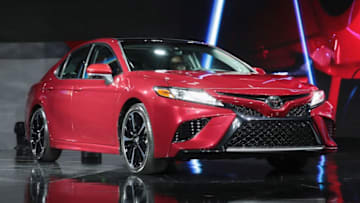 DETROIT, MI - JANUARY 09: Toyota introduces the all-new 2018 Camry at the North American International Auto Show (NAIAS) on January 9, 2017 in Detroit, Michigan. The show is open to the public from January 14-22. (Photo by Scott Olson/Getty Images)