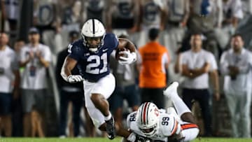 Penn State Nittany Lions running back Noah Cain (Mandatory Credit: Matthew OHaren-USA TODAY Sports)