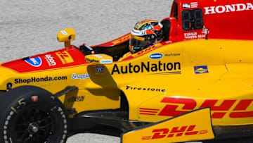 Jun 25, 2016; Elkhart Lake, WI, USA; IndyCar Series driver Ryan Hunter-Reay (28) during practice for the KOHLER Grand Prix at Road America. Mandatory Credit: Mike DiNovo-USA TODAY Sports