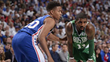 Markelle Fultz, Philadelphia 76ers | Kyrie Irving, Boston Celtics (Photo by David Dow/NBAE via Getty Images)
