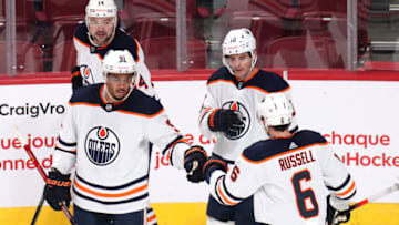 Edmonton Oilers Celebrate GoalMandatory Credit: Jean-Yves Ahern-USA TODAY Sports