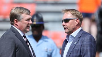 Hugh Freeze had to do damage control after a potentially misleading comment about the Auburn football schedule beyond 2024 Mandatory Credit: John Reed-USA TODAY Sports