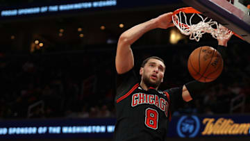 Zach LaVine is one of the most dynamic scorers in the league. And the Chicago Bulls' future seems to be in doubt. (Photo by Patrick Smith/Getty Images)