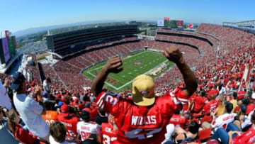 Aug 17, 2014; Santa Clara, CA, USA; General view of the inaugural football game at Levi