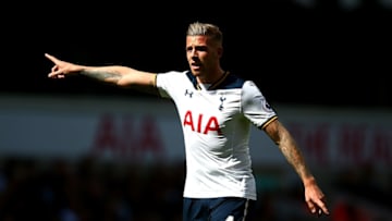 LONDON, ENGLAND - APRIL 15: Toby Alderweireld of Tottenham Hotspur in action during the Premier League match between Tottenham Hotspur and AFC Bournemouth at White Hart Lane on April 15, 2017 in London, England. (Photo by Dan Istitene/Getty Images)