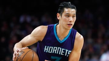 Mar 25, 2016; Auburn Hills, MI, USA; Charlotte Hornets guard Jeremy Lin (7) dribbles the ball during the second quarter against the Detroit Pistons at The Palace of Auburn Hills. Pistons win 112-105. Mandatory Credit: Raj Mehta-USA TODAY Sports