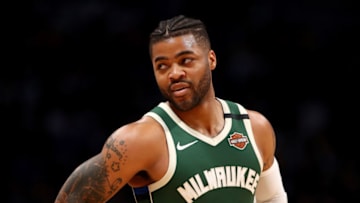 Kansas basketball alum Frank Mason with the Bucks. (Photo by Jamie Schwaberow/Getty Images)