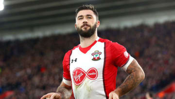 SOUTHAMPTON, ENGLAND - DECEMBER 23: Charlie Austin of Southampton celebrates after scoring his sides first goal during the Premier League match between Southampton and Huddersfield Town at St Mary's Stadium on December 23, 2017 in Southampton, England. (Photo by Clive Rose/Getty Images)