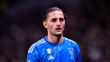 LYON, FRANCE - FEBRUARY 26: Adrien Rabiot of Juventus looks on during the UEFA Champions League round of 16 first leg match between Olympique Lyon and Juventus at Parc Olympique on February 26, 2020 in Lyon, France. (Photo by Aurelien Meunier/Getty Images)