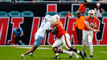 Oct 8, 2022; Miami Gardens, Florida, USA; Mandatory Credit: Rich Storry-USA TODAY Sports