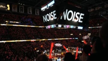 Jun 9, 2015; Cleveland, OH, USA; Fans cheer prior to game three of the NBA Finals between the Cleveland Cavaliers and the Golden State Warriors at Quicken Loans Arena. Mandatory Credit: Ken Blaze-USA TODAY Sports