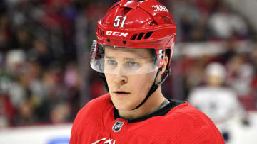 Jake Gardiner #51 of the Carolina Hurricanes. (Photo by Grant Halverson/Getty Images)