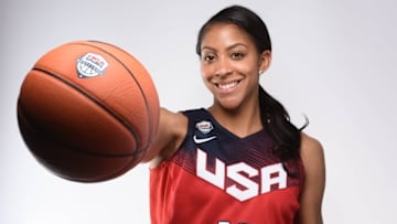 Mar 9, 2016; Los Angeles, CA, USA; USA basketball athlete Candace Parker poses for a portrait during the 2016 Team USA Media Summit at Beverly Hilton. Mandatory Credit: Robert Hanashiro-USA TODAY Sports