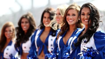 AUSTIN, TX - OCTOBER 23: The Dallas Cowboys Cheerleaders before the United States Formula One Grand Prix at Circuit of The Americas on October 23, 2016 in Austin, United States. (Photo by Lars Baron/Getty Images)
