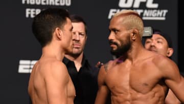 Joseph Benavidez and Deiveson Figueiredo (Photo by Josh Hedges/Zuffa LLC via Getty Images)