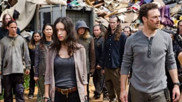 Christian Serratos as Rosita Espinosa, Ross Marquand as Aaron, Scavengers - The Walking Dead _ Season 7, Episode 10 - Photo Credit: Gene Page/AMC