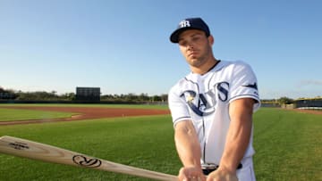25 FEB 2016: Johnny Field during the Tampa Bay Rays Spring Training workout at Charlotte Sports Park in Port Charlotte, FL. (Photo by Cliff Welch/Icon Sportswire) (Photo by Cliff Welch/Icon Sportswire/Corbis via Getty Images)
