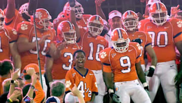 Camera crews and cast filming a Disney plus production scene of the movie Safety in Memorial Stadium in Clemson, South Carolina Saturday, September 21, 2019. The movie is based former Clemson player Ray Ray McElrathbey taking care of his brother Fahmarr while attending Clemson University in 2006.Clemson Charlotte Football Ray Ray Mcelrathbey