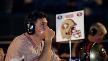 19 Apr 1998: A representative of the San Francisco 49ers looks on during the second day of the 1998 NFL Draft at Madison Square Garden in Manhattan, New York. Mandatory Credit: Ezra C. Shaw /Allsport