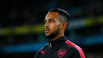 SYDNEY, AUSTRALIA - JULY 13: Theo Walcott of Arsenal takes the field during the match between Sydney FC and Arsenal FC at ANZ Stadium on July 13, 2017 in Sydney, Australia. (Photo by Zak Kaczmarek/Getty Images)