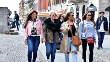 THE REAL HOUSEWIVES OF NEW JERSEY -- "Meltdown in Milan" Episode 810 -- Pictured: (l-r) Teresa Giudice, Margaret Josephs, Dolores Catania, Melissa Gorga -- (Photo by: Jacopo Raule/Bravo)