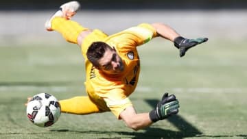 Jul 26, 2014; Berkeley, CA, USA; Inter Milan goalkeeper Juan Pablo Carrizo (30) is unable to block a penalty shot during the shootout against Real Madrid in the first round of the Guinness International Champions Cup at California Memorial Stadium. Inter Milan won 2-1 during the penalty shootout. Mandatory Credit: Bob Stanton-USA TODAY Sports