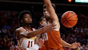 Tyrese Hunter, Brock Cunningham, Texas Basketball (Photo by David Purdy/Getty Images)