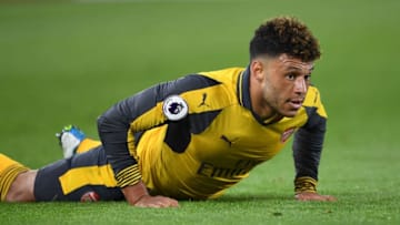 MIDDLESBROUGH, ENGLAND - APRIL 17: Alex Oxlade-Chamberlain of Arsenal during the Premier League match between Middlesbrough and Arsenal at Riverside Stadium on April 17, 2017 in Middlesbrough, England. (Photo by Stuart MacFarlane/Arsenal FC via Getty Images)