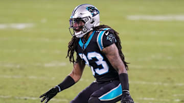 Panthers S Tre Boston. Mandatory Credit: Jim Dedmon-USA TODAY Sports