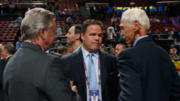 SUNRISE, FL - JUNE 26: Jeff Gorton of the New York Rangers attends the 2015 NHL Draft at BB