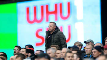 LONDON, ENGLAND - OCTOBER 26: A Sheffield United fan looks on during the Premier League match between West Ham United and Sheffield United at London Stadium on October 26, 2019 in London, United Kingdom. (Photo by Stephen Pond/Getty Images)