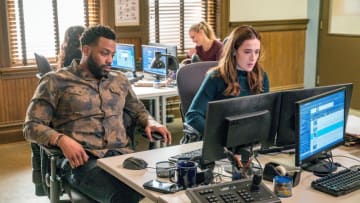 CHICAGO P.D. -- "Burden of Truth" Episode 716 -- Pictured: (l-r) LaRoyce Hawkins as Kevin Atwater, Marina Squerciati as Kim Burgess -- (Photo by: Matt Dinerstein/NBC)