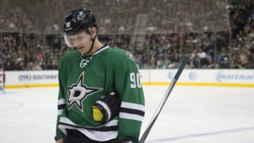 Jan 9, 2016; Dallas, TX, USA; Dallas Stars center Jason Spezza (90) skates off the ice during the third period against the Minnesota Wild at American Airlines Center. The Wild won 2-1. Mandatory Credit: Jerome Miron-USA TODAY Sports