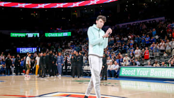Chet Holmgren #7 of the Oklahoma City Thunder (Photo by Ian Maule/Getty Images)