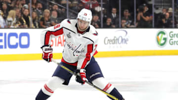 LAS VEGAS, NV - JUNE 07: Christian Djoos #29 of the Washington Capitals skates against the Vegas Golden Knights during the first period in Game Five of the 2018 NHL Stanley Cup Final at T-Mobile Arena on June 7, 2018 in Las Vegas, Nevada. The Capitals defeated the Golden Knights 4-3. (Photo by Bruce Bennett/Getty Images)