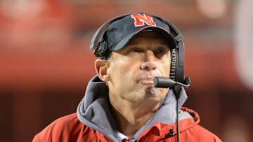 LINCOLN, NE - OCTOBER 14: Head coach Mike Riley of the Nebraska Cornhuskers looks at the clock in late game action against the Ohio State Buckeyes at Memorial Stadium on October 14, 2017 in Lincoln, Nebraska. (Photo by Steven Branscombe/Getty Images)