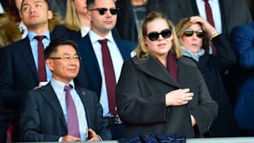 Southampton owners Gao Jisheng (L) and Katharina Liebherr (R) attend the English Premier League football match between Southampton and Chelsea at St Mary's Stadium in Southampton, southern England on April 14, 2018. / AFP PHOTO / Glyn KIRK / RESTRICTED TO EDITORIAL USE. No use with unauthorized audio, video, data, fixture lists, club/league logos or 'live' services. Online in-match use limited to 75 images, no video emulation. No use in betting, games or single club/league/player publications. / (Photo credit should read GLYN KIRK/AFP via Getty Images)