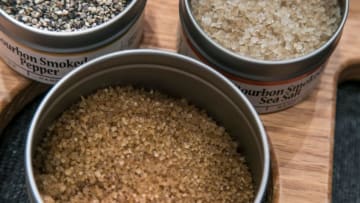 Some flavor enhancements from the Jim Beam Urban Stillhouse cocktail class includes bourbon flavor-infused sea salt, bourbon sugar and bourbon black pepper. August 30, 2018Whiskey Sour From Jim Beam