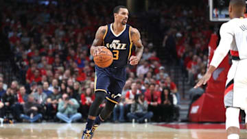 Oct 25, 2016; Portland, OR, USA; Utah Jazz guard George Hill (3) bring the ball up-court against the Portland Trail Blazers at Moda Center at the Rose Quarter. Mandatory Credit: Jaime Valdez-USA TODAY Sports