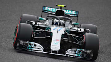 SUZUKA, JAPAN - OCTOBER 06: Valtteri Bottas driving the (77) Mercedes AMG Petronas F1 Team Mercedes WO9 (Photo by Clive Mason/Getty Images)
