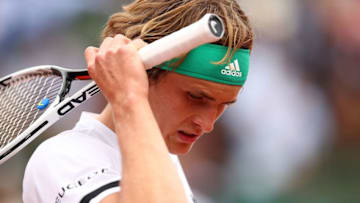 PARIS, FRANCE - MAY 30: Alexander Zverev of Germany looks on during the first round match against Fernando Verdasco of spain on day three of the 2017 French Open at Roland Garros on May 30, 2017 in Paris, France. (Photo by Clive Brunskill/Getty Images)