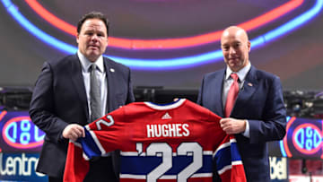 MONTREAL, QC - JANUARY 19: Montreal Canadiens, Jeff Gorton (L) and Kent Hughes. (Photo by Minas Panagiotakis/Getty Images)