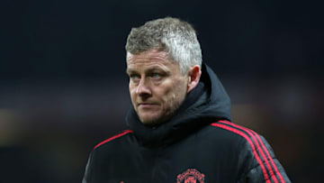 MANCHESTER, ENGLAND - JANUARY 29: Caretaker Manager Ole Gunnar Solskjaer of Manchester United walks off at halftime during the Premier League match between Manchester United and Burnley FC at Old Trafford on January 29, 2019 in Manchester, United Kingdom. (Photo by Matthew Peters/Man Utd via Getty Images)