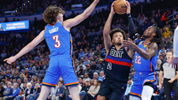 Detroit Pistons guard Cade Cunningham (2) Credit: Alonzo Adams-USA TODAY Sports