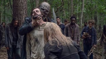 Ryan Hurst as Beta, Benjamin Keepers as Sean, Samantha Morton as Alpha  - The Walking Dead _ Season 9, Episode 12 - Photo Credit: Gene Page/AMC