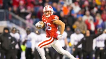 Nov 21, 2015; Madison, WI, USA; Wisconsin Badgers wide receiver Alex Erickson (86) during the game against the Northwestern Wildcats at Camp Randall Stadium. Northwestern won 13-7. Mandatory Credit: Jeff Hanisch-USA TODAY Sports