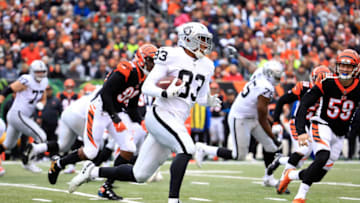 CINCINNATI, OH - DECEMBER 16: Darren Waller #83 of the Oakland Raiders runs with the ball against the Cincinnati Bengals at Paul Brown Stadium on December 16, 2018 in Cincinnati, Ohio. (Photo by Andy Lyons/Getty Images)