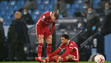 Liverpool, Jordan Henderson, Trent Alexander-Arnold (Photo by SHAUN BOTTERILL/POOL/AFP via Getty Images)